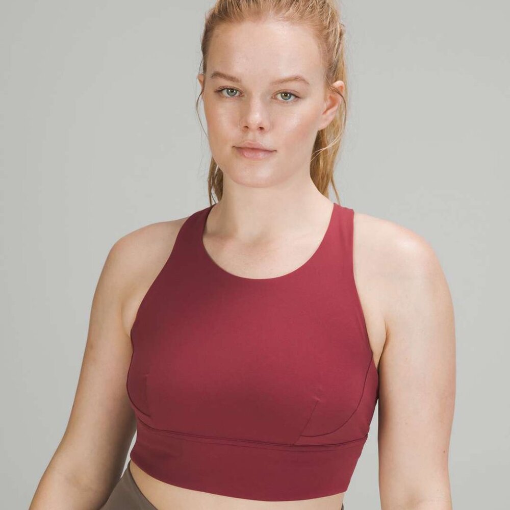 Lululemon Wunder Train Longline Bra *Medium Support, C/D Cup - 8 Mulled Wine